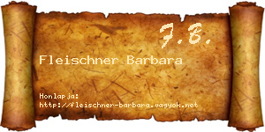 Fleischner Barbara névjegykártya