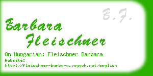 barbara fleischner business card